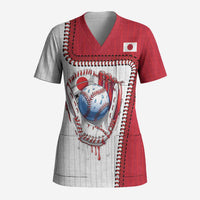 Custom Dripping Baseball Japan Scrub Top