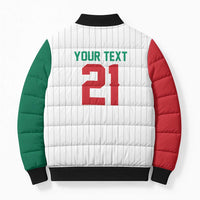 Custom Dripping Baseball Mexico Bomber Puffer Jacket