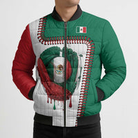 Custom Dripping Baseball Mexico Bomber Puffer Jacket