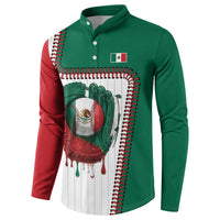 Custom Dripping Baseball Mexico Button Sweatshirt