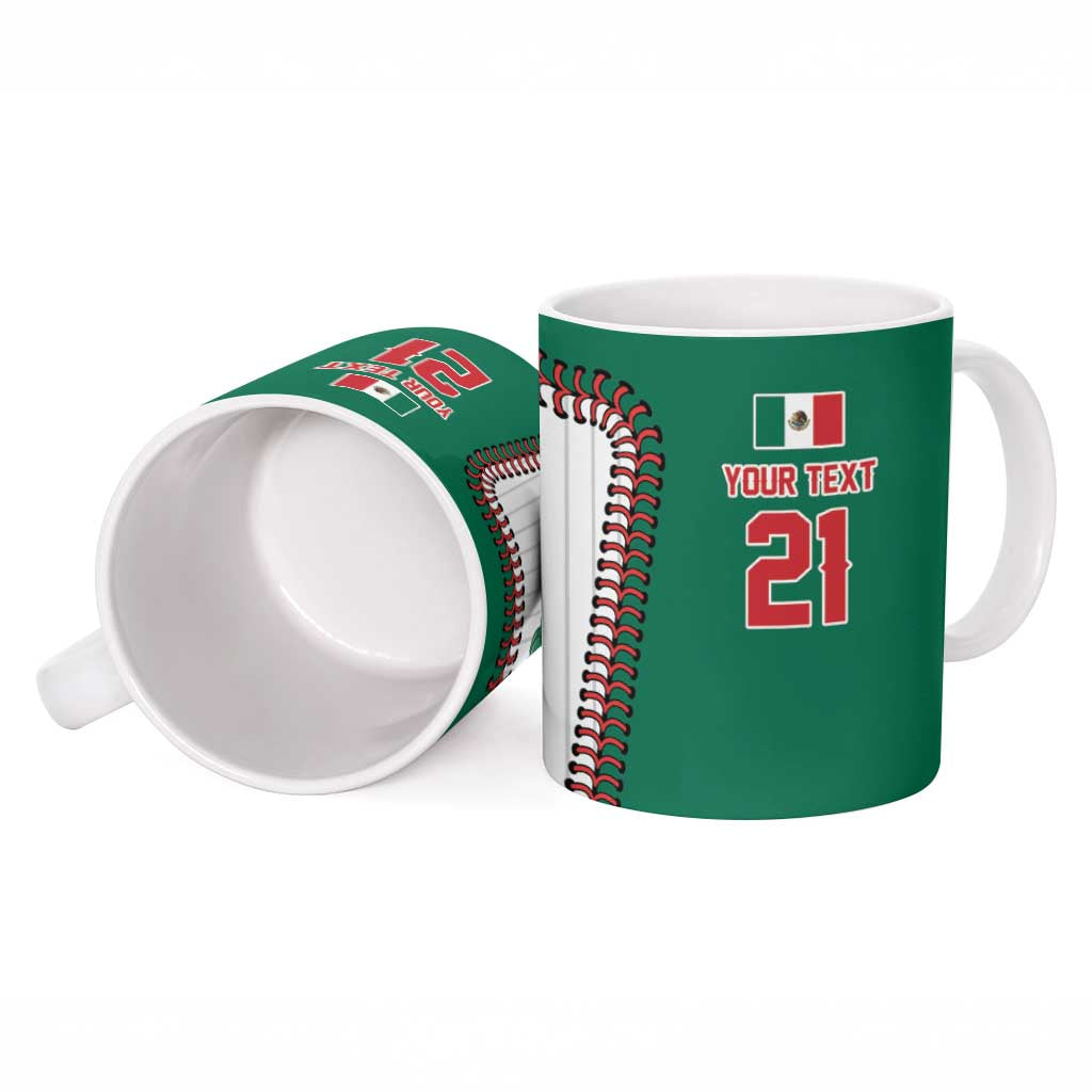 Custom Dripping Baseball Mexico Ceramic Mug
