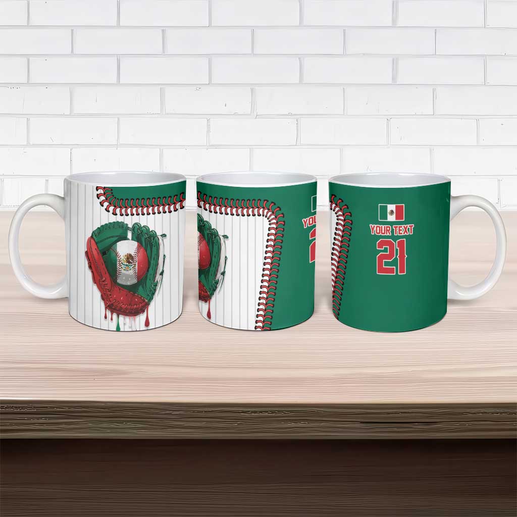 Custom Dripping Baseball Mexico Ceramic Mug