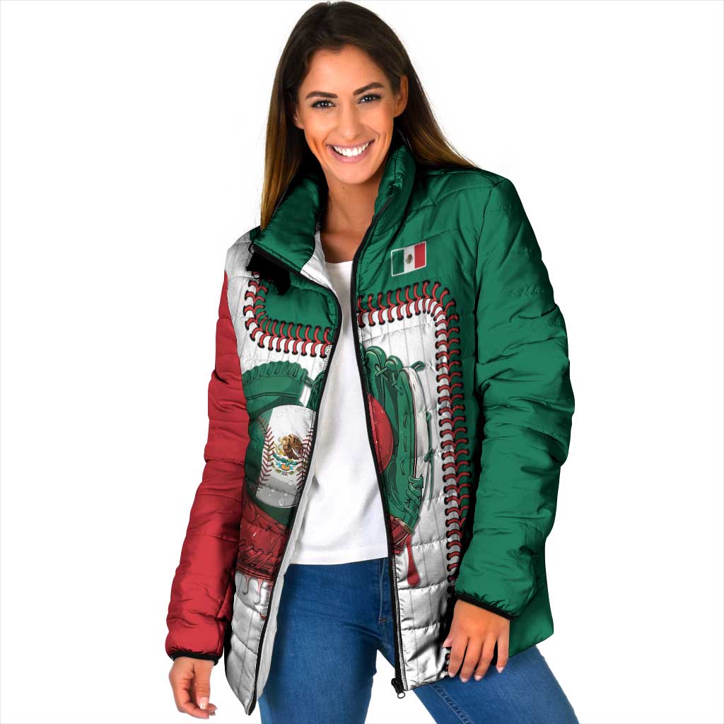 Custom Dripping Baseball Mexico Padded Jacket