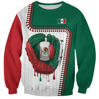 Custom Dripping Baseball Mexico Sweatshirt