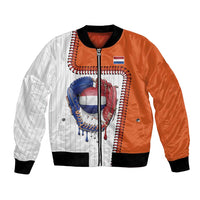Custom Dripping Baseball Netherlands Bomber Jacket