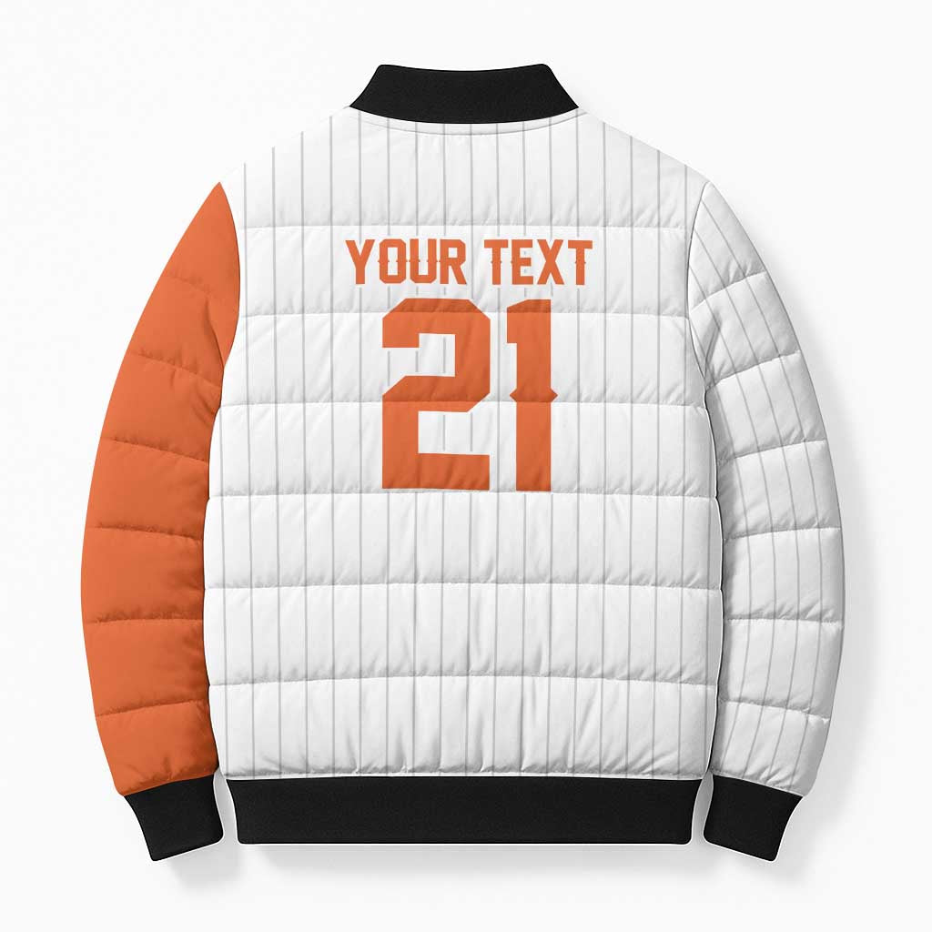 Custom Dripping Baseball Netherlands Bomber Puffer Jacket