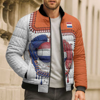 Custom Dripping Baseball Netherlands Bomber Puffer Jacket