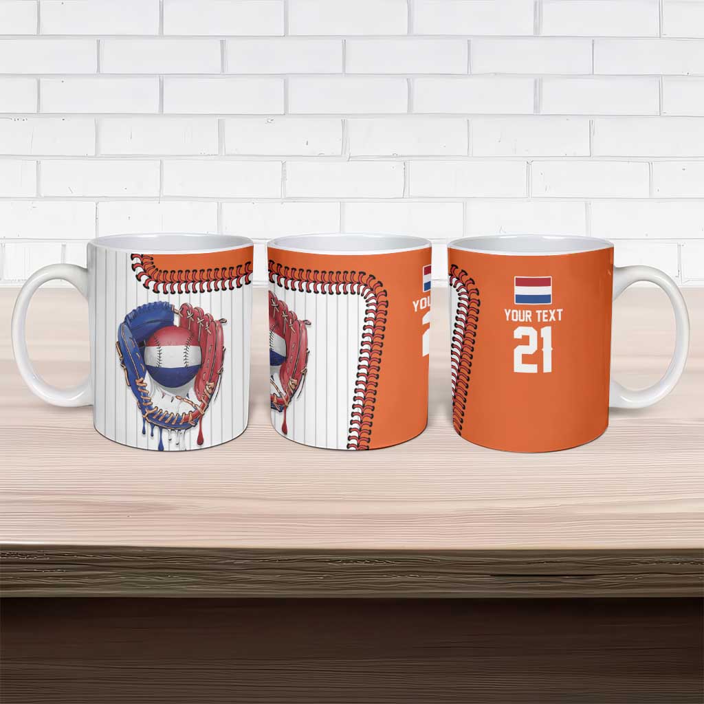 Custom Dripping Baseball Netherlands Ceramic Mug