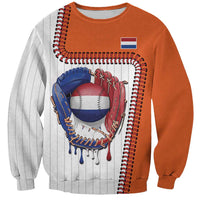 Custom Dripping Baseball Netherlands Sweatshirt