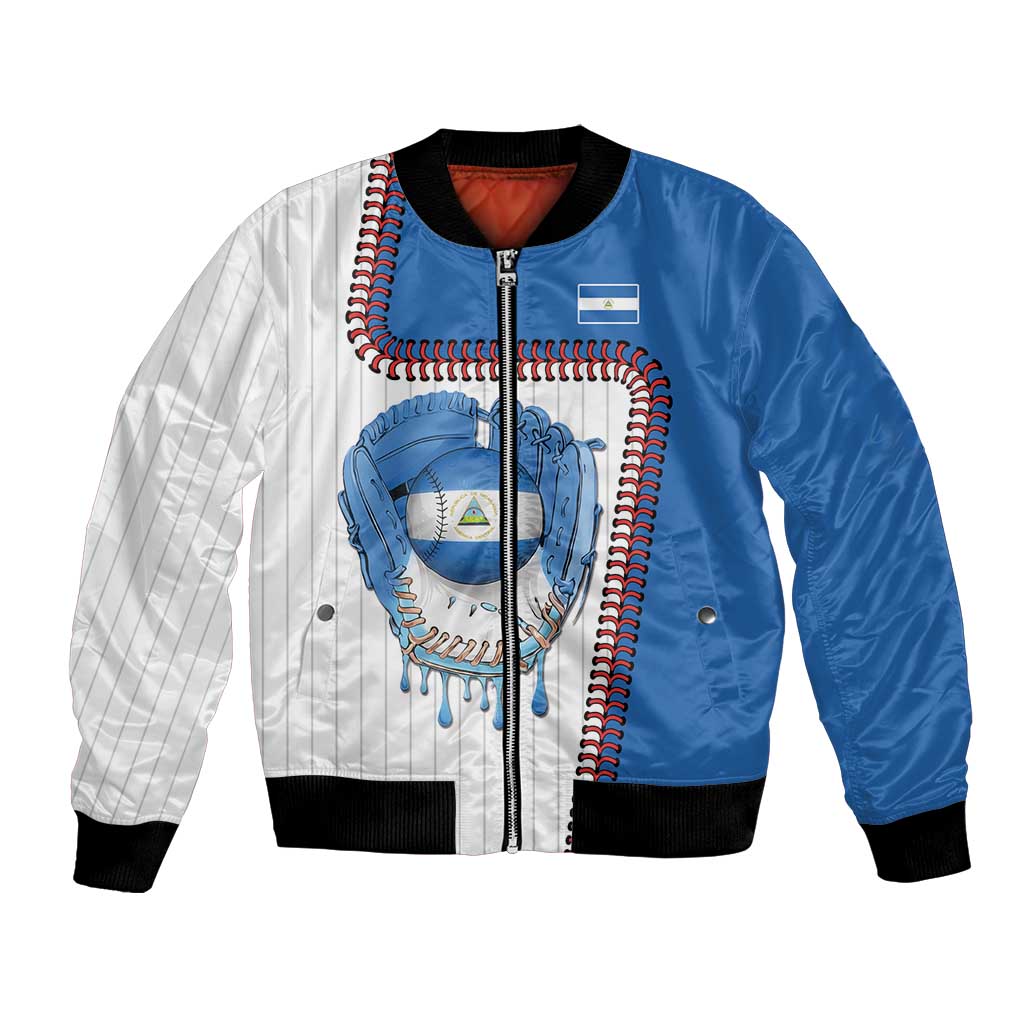 Custom Dripping Baseball Nicaragua Bomber Jacket