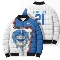 Custom Dripping Baseball Nicaragua Bomber Puffer Jacket