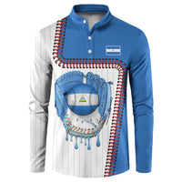 Custom Dripping Baseball Nicaragua Button Sweatshirt