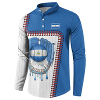 Custom Dripping Baseball Nicaragua Button Sweatshirt