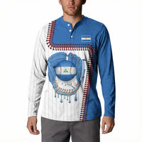 Custom Dripping Baseball Nicaragua Button Sweatshirt