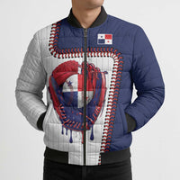 Custom Dripping Baseball Panama Bomber Puffer Jacket