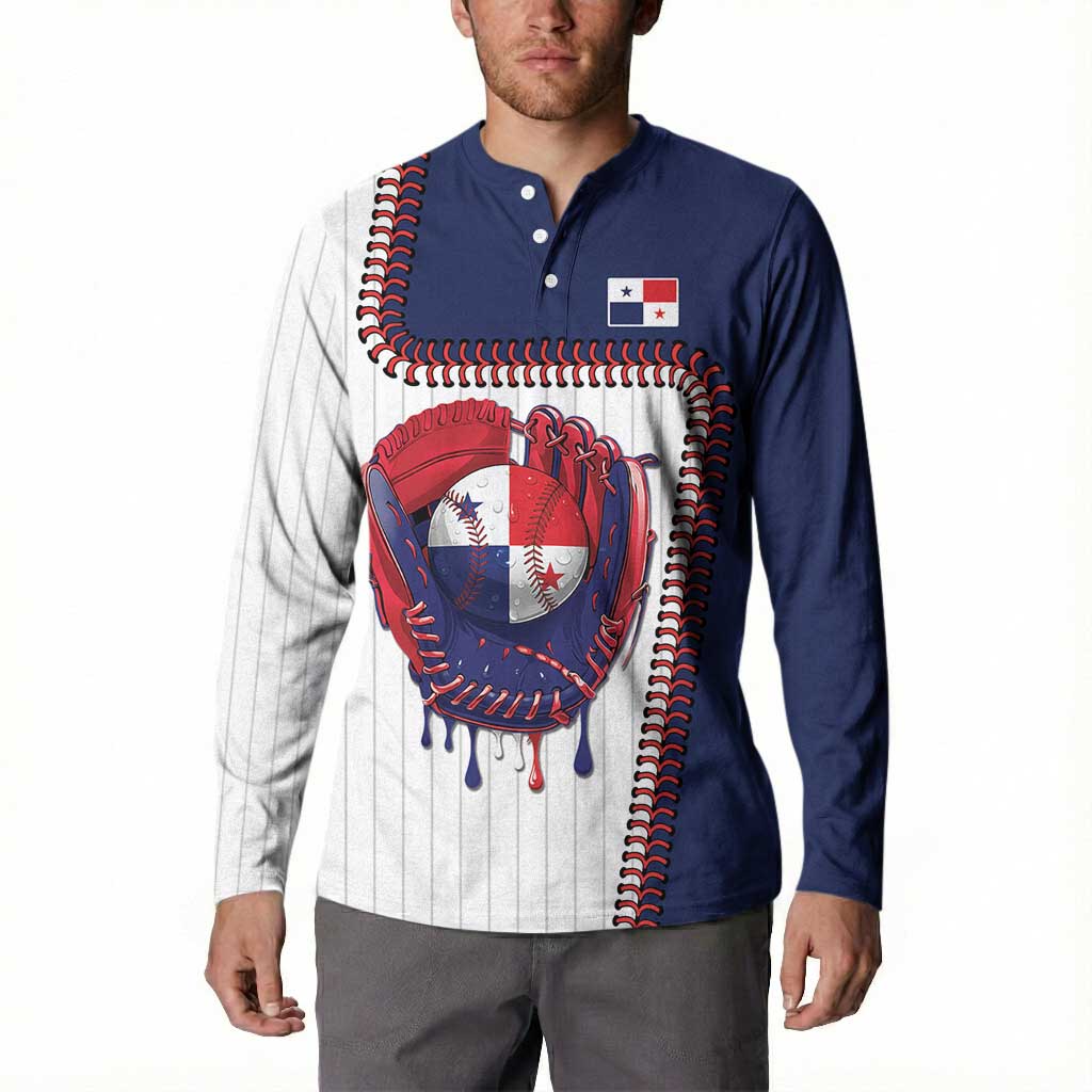 Custom Dripping Baseball Panama Button Sweatshirt