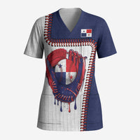 Custom Dripping Baseball Panama Scrub Top