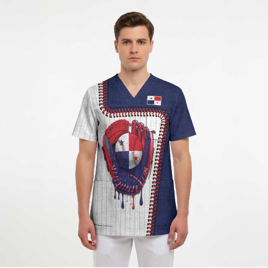 Custom Dripping Baseball Panama Scrub Top