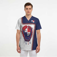Custom Dripping Baseball Panama Scrub Top