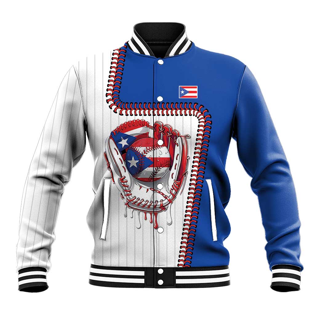 Custom Dripping Baseball Puerto Rico Baseball Jacket
