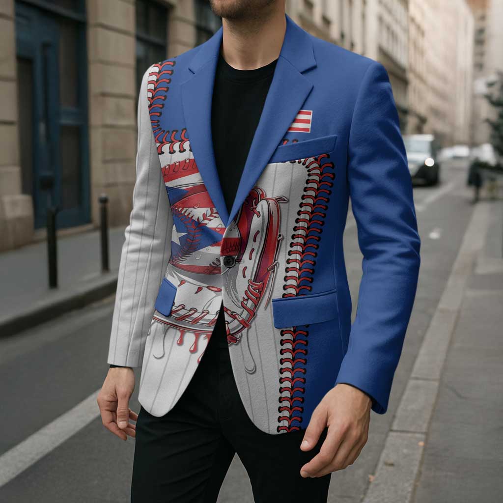 Custom Dripping Baseball Puerto Rico Blazer