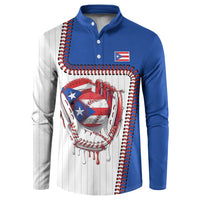 Custom Dripping Baseball Puerto Rico Button Sweatshirt