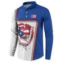 Custom Dripping Baseball Puerto Rico Button Sweatshirt