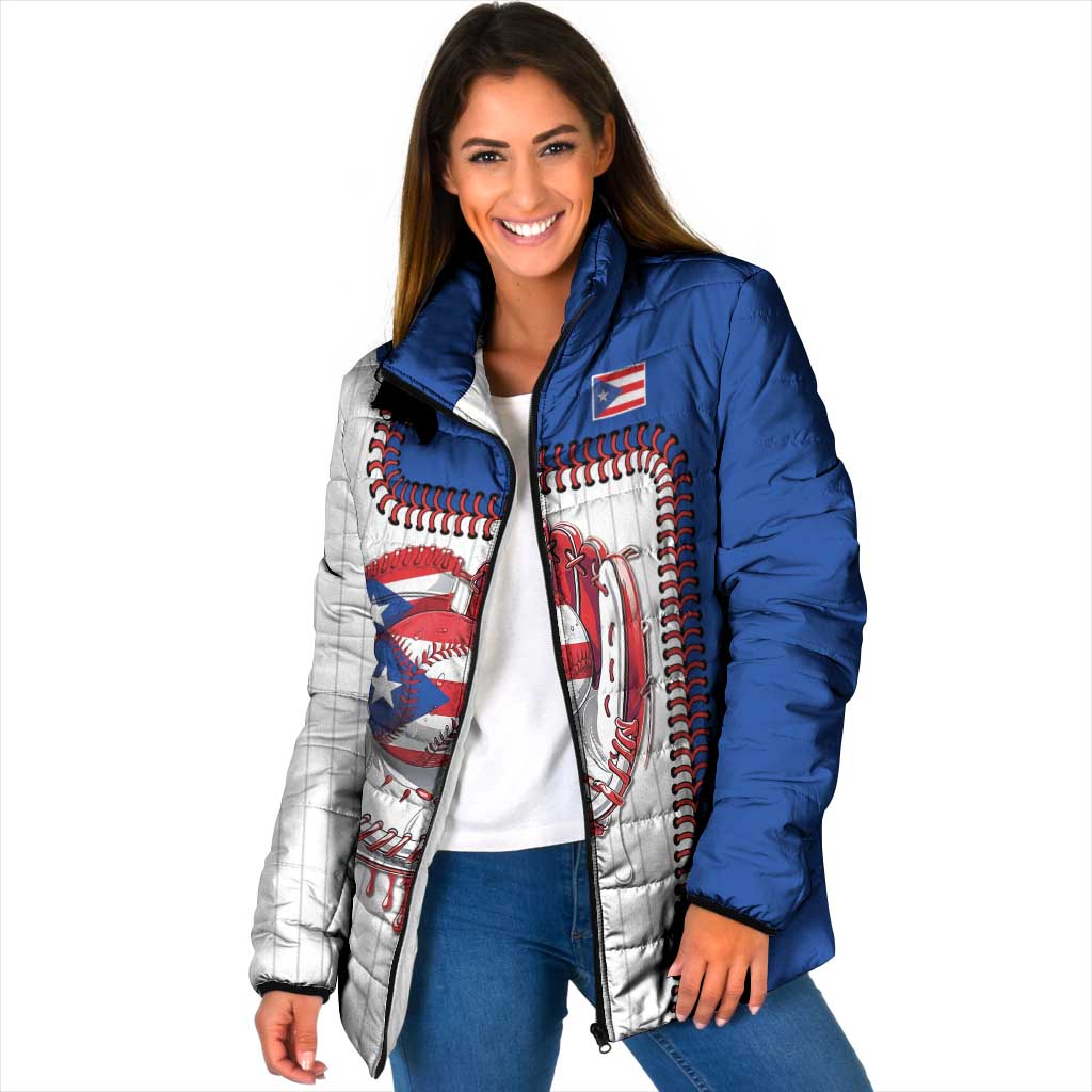 Custom Dripping Baseball Puerto Rico Padded Jacket