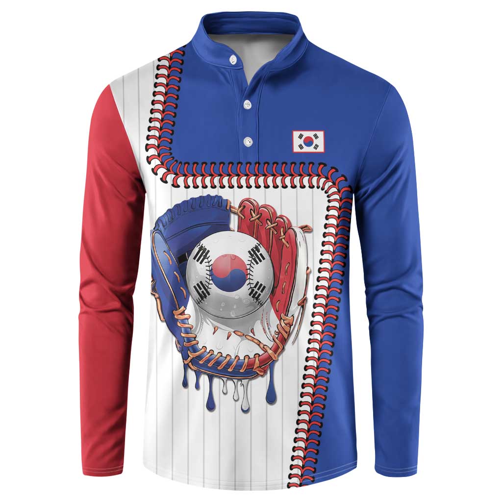 Custom Dripping Baseball South Korea Button Sweatshirt