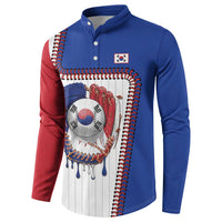 Custom Dripping Baseball South Korea Button Sweatshirt