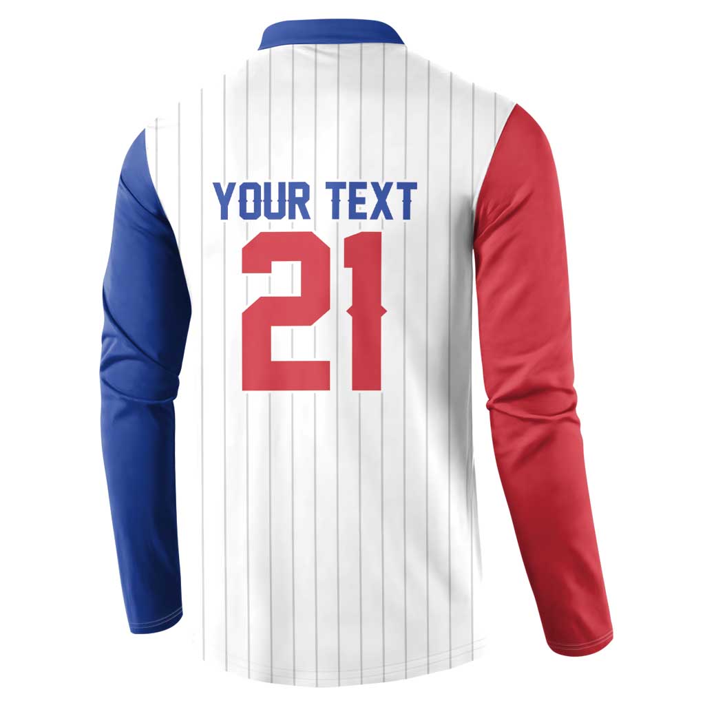 Custom Dripping Baseball South Korea Button Sweatshirt