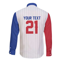 Custom Dripping Baseball South Korea Long Sleeve Button Shirt