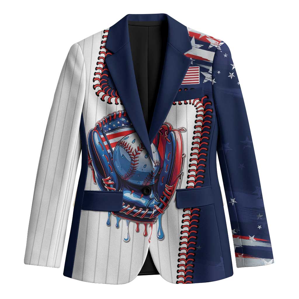 Custom Dripping Baseball United States Blazer