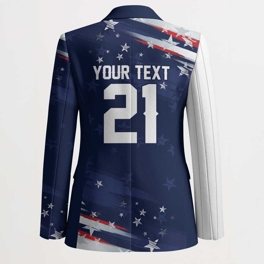 Custom Dripping Baseball United States Blazer