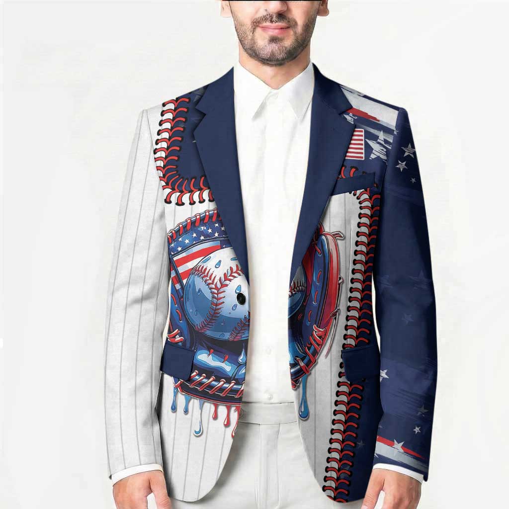 Custom Dripping Baseball United States Blazer