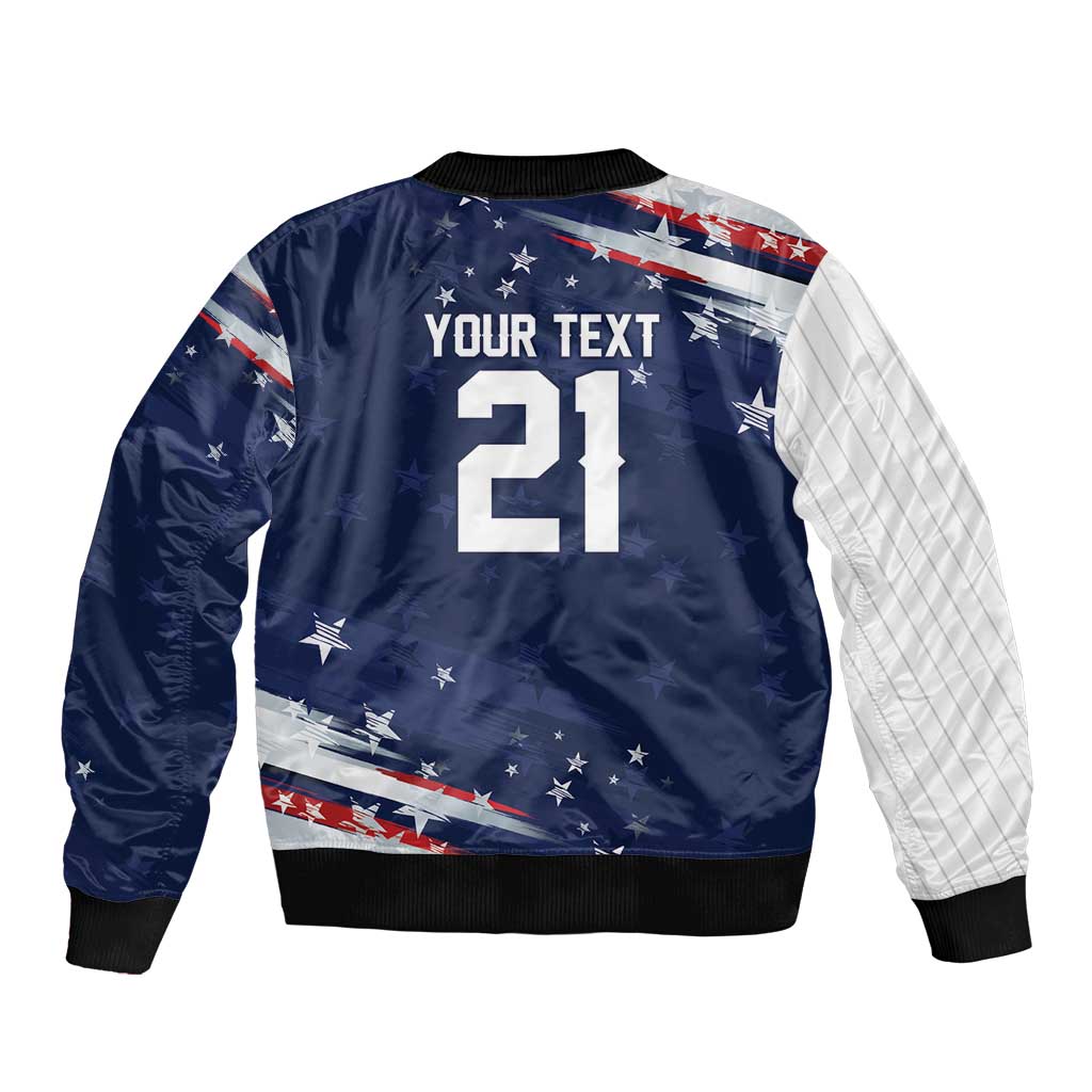Custom Dripping Baseball United States Bomber Jacket