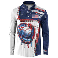 Custom Dripping Baseball United States Button Sweatshirt
