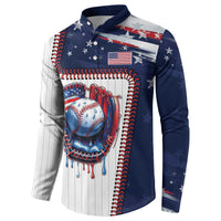 Custom Dripping Baseball United States Button Sweatshirt