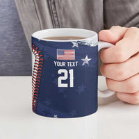 Custom Dripping Baseball United States Ceramic Mug