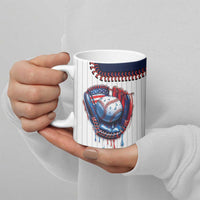 Custom Dripping Baseball United States Ceramic Mug