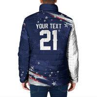 Custom Dripping Baseball United States Padded Jacket
