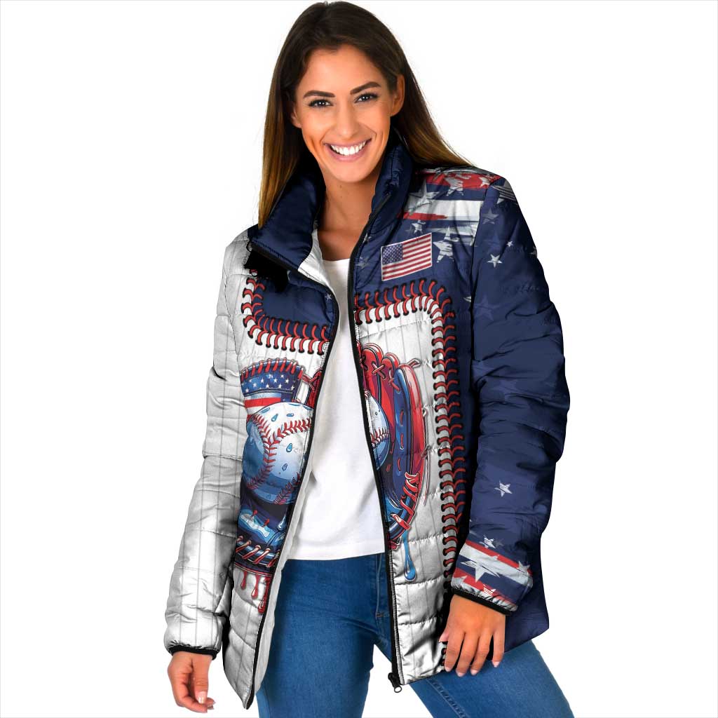 Custom Dripping Baseball United States Padded Jacket