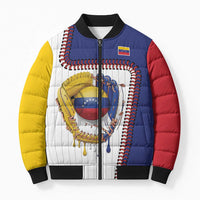 Custom Dripping Baseball Venezuela Bomber Puffer Jacket