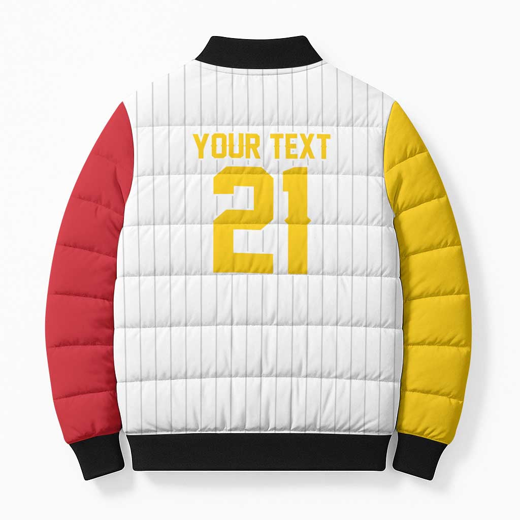 Custom Dripping Baseball Venezuela Bomber Puffer Jacket