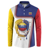 Custom Dripping Baseball Venezuela Button Sweatshirt