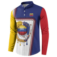 Custom Dripping Baseball Venezuela Button Sweatshirt