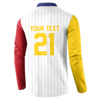 Custom Dripping Baseball Venezuela Button Sweatshirt