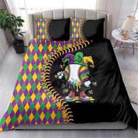 Dripping Baseball Mardi Gras Bedding Set Throw me Something Mister!