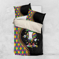 Dripping Baseball Mardi Gras Bedding Set Throw me Something Mister!