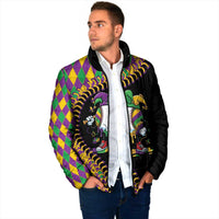 Dripping Baseball Mardi Gras Padded Jacket Throw me Something Mister!